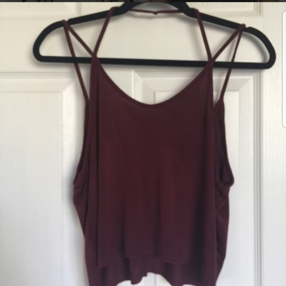 Brandy maroon strappy tank